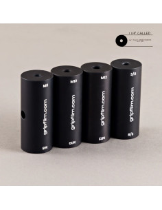 Grip film - Grip film - Set de 4 Starter Pins Ø42 mm – Filetages 3/8", M8, M10, M12, Aluminium Noir Anodisé - Outillages et Acce
