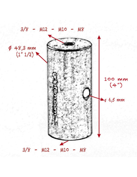 Grip film - 3/8, M12, M10, M8 STARTER PIN 48.3mm ( 1" 1/2 ) KIT - Outillages et Accessoires Caméra - Camera & Video
