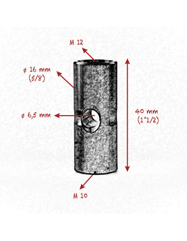 Grip film - M10 - M12 STARTER PIN 16mm ( 5/8" ) 40mm ( 1" 57 ) LENGTH SET - Outillages et Accessoires Caméra - Camera & Video