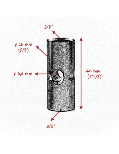 Grip film - 3/8 - 3/8 STARTER PIN 16mm ( 5/8" ) 40mm ( 1" 57 ) LENGTH SET - Outillages et Accessoires Caméra - Camera & Video