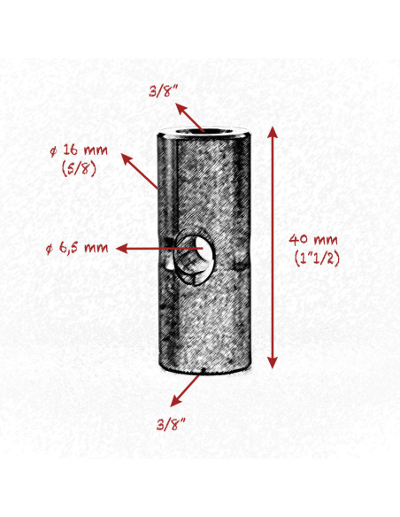 Grip film - 3/8 - 3/8 STARTER PIN 16mm ( 5/8" ) 40mm ( 1" 57 ) LENGTH SET - Outillages et Accessoires Caméra - Camera & Video