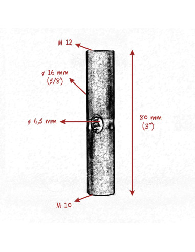 Grip film - M10 - M12 STARTER PIN 16mm ( 5/8" ) - 80mm ( 3" 14 ) SET  - Outillages et Accessoires Caméra - Camera & Video