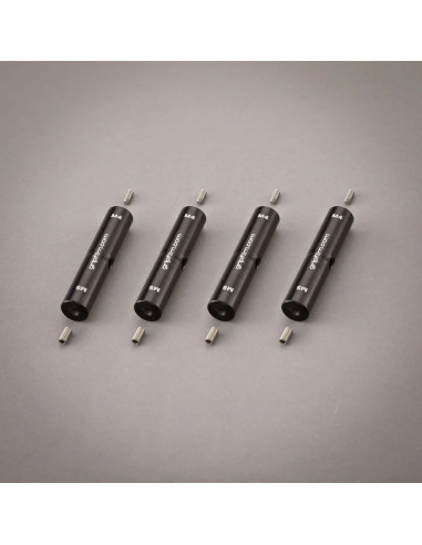 Grip film  - Kit de 4 Starter Pins 16 mm (5/8") – Longueur 80 mm – Filetages M4 & M5 + vis pointeaux inox - Outillages et Access