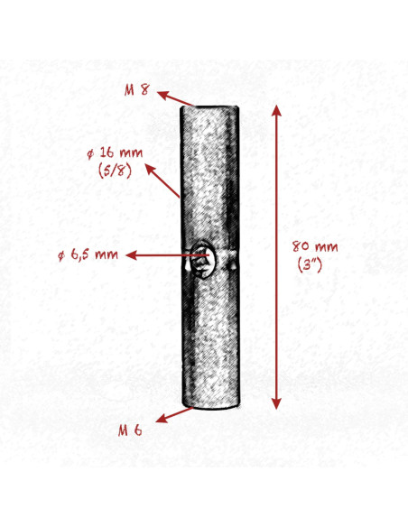 Grip film - M6 - M8 STARTER PIN 16mm ( 5/8" ) - 80mm ( 3" 14 ) SET - Outillages et Accessoires Caméra - Camera & Video