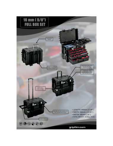 Grip film  - Kit Complet de Rigging 16 mm (5/8") – Précision & Fixation Grip Pro - Outillages et Accessoires Caméra - Caméra