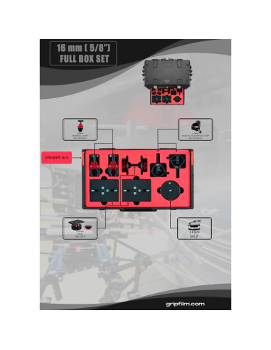 Grip film  - Kit Complet de Rigging 16 mm (5/8") – Précision & Fixation Grip Pro - Outillages et Accessoires Caméra - Caméra