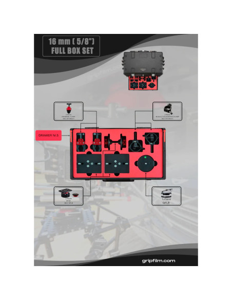 Grip film  - Kit Complet de Rigging 16 mm (5/8") – Précision & Fixation Grip Pro - Outillages et Accessoires Caméra - Caméra