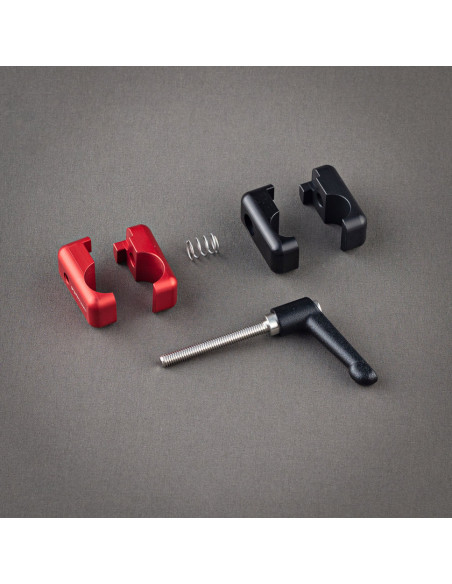 Grip film  - Set de 2 Colliers Articulés 16 mm (5/8") vers 19 mm (Rod Caméra) + Leviers de Serrage M6 – Bicolore - Outillages et
