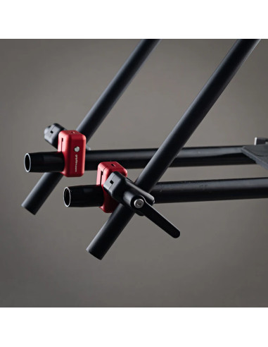 Grip film  - Set de 2 Colliers Articulés 16 mm (5/8") vers 19 mm (Rod Caméra) + Leviers de Serrage M6 – Bicolore - Outillages et