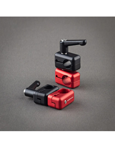 Grip film  - Set de 2 Colliers Articulés 16 mm (5/8") vers 19 mm (Rod Caméra) + Leviers de Serrage M6 – Bicolore - Outillages et