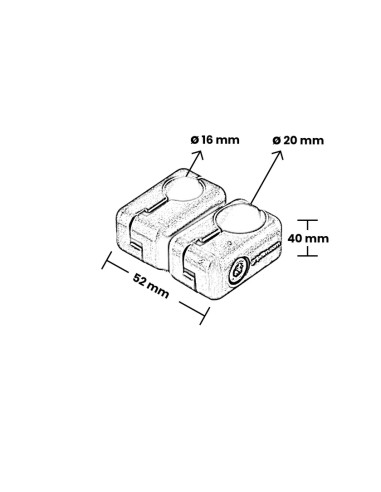 Grip film  - Set de Colliers Articulés 16 mm – 20 mm pour Ventouses Black-Tek + Visserie Inox – Boîte de 8 paires - Outillages e