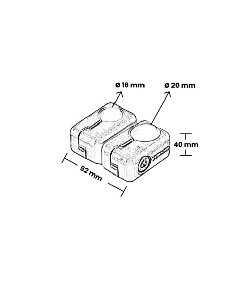 Grip film  - Set de Colliers Articulés 16 mm – 20 mm pour Ventouses Black-Tek + Visserie Inox – Boîte de 8 paires - Outillages e