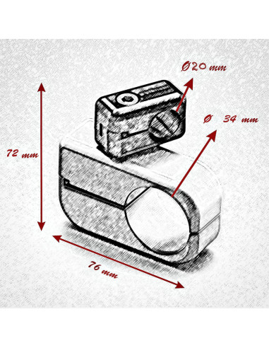 Grip film  - Kit de Colliers Pivotants 20mm - 34mm – Compatible Ventouses Black-Tek - Outillages et Accessoires Caméra - Caméra