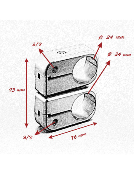 Grip film  - Kit de Colliers Pivotants 34mm - 34mm - Outillages et Accessoires Caméra - Caméra