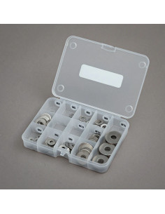 Grip film  - Kit de Rondelles Plates & Rondelles Large Bord Inox – Ø4 à Ø12 mm – 110 Pièces - Outillages et Accessoires Caméra - 2
