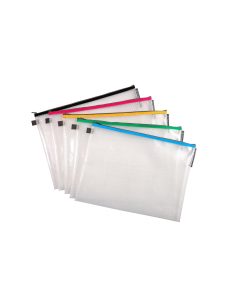 Pochette de rangement à fermeture éclair A3 A4 A5 Exacompta couleurs assorties