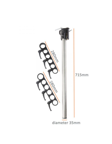 Filmcart - Kit de Montage Accessoires Long – 280 mm avec Barre Ø35 mm et Tête Manfrotto R069,40