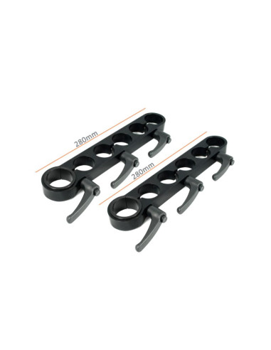 Filmcart - Lot de 2 Poignées Longues 280 mm – Fixation pour Tube Ø35 mm sur Roulante Caméra