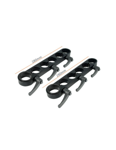 Filmcart - Lot de 2 Poignées Longues 280 mm – Fixation pour Tube Ø35 mm sur Roulante Caméra