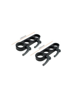 Lot de 2 Poignées Courtes 190 mm – Fixation pour Tube Ø35 mm sur Roulante Caméra