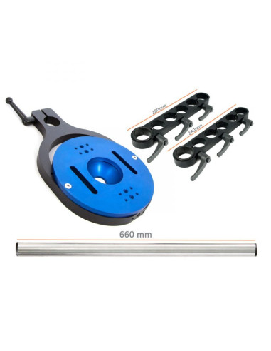 Filmcart - Kit Support Bol 75 mm avec Barre Ø35 mm et Poignées Longues 280 mm