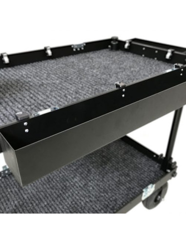 Filmcart - Boîte Longue avec 3x Fixations Rapides – Rangement Accessoires pour Roulante Caméra