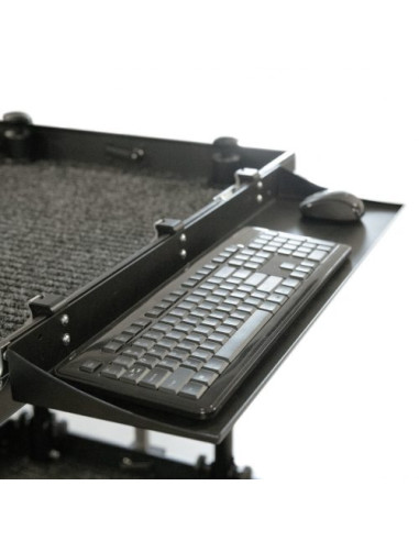 Filmcart - Étagère Clavier avec 3x Fixations Rapides – Poste de Travail Mobile pour Roulante Caméra