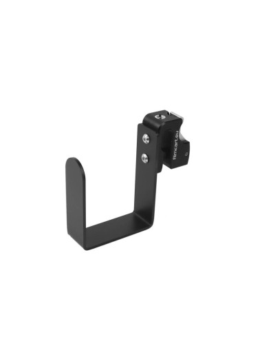 Filmcart - Steel Single medium flat black hook + Quick clamp with threaded hole and adapter 3/8" to 1/4"