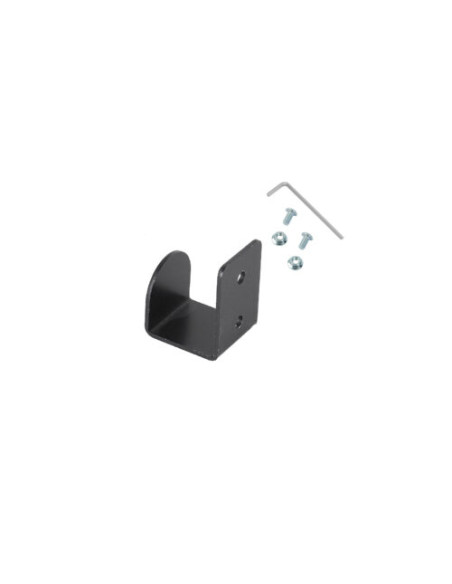Filmcart - Steel Single small flat black hook with screws