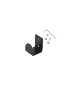 Filmcart - Steel Single small flat black hook with screws