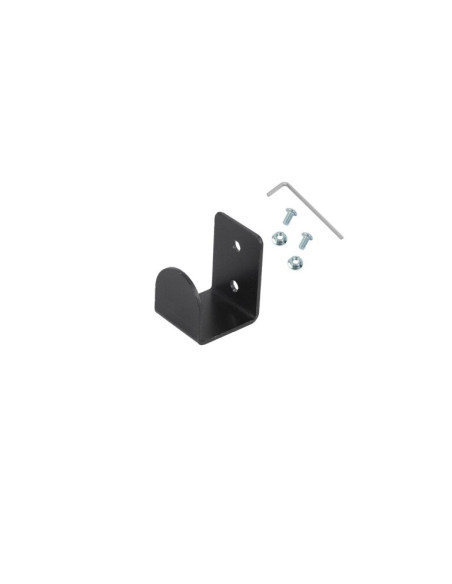 Filmcart - Steel Single small flat black hook with screws