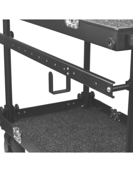 Filmcart - Steel Single medium flat black Hook with screws