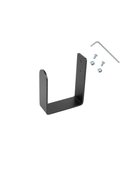 Filmcart - Steel Single medium flat black Hook with screws
