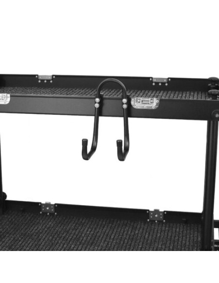 Filmcart - Steel Double black pipe hook +2x Quick clamp with threaded hole and adapter 3/8" to 1/4"