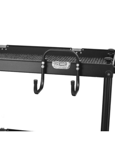 Filmcart - Steel Double black pipe hook (wider space) +2x Quick clamp with threaded hole and adapter 3/8" to 1/4"