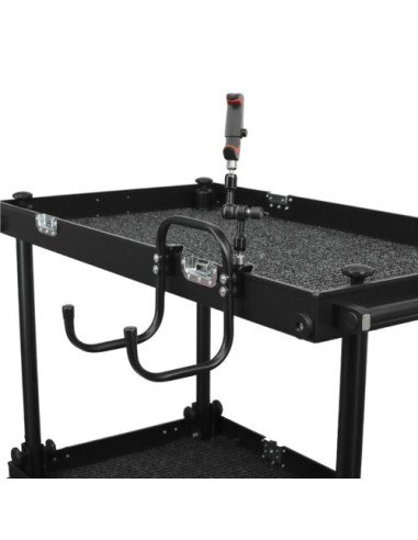 Filmcart - Steel Double black pipe hook (wider space) +2x Quick clamp with threaded hole and adapter 3/8" to 1/4"