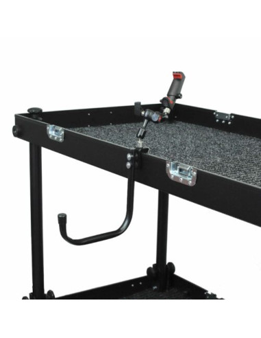 Filmcart - Steel Single black pipe hook + Quick clamp with threaded hole and adapter 3/8" to 1/4"