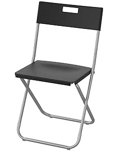 Chaise pliante plastique noire - Location Régie - Régie