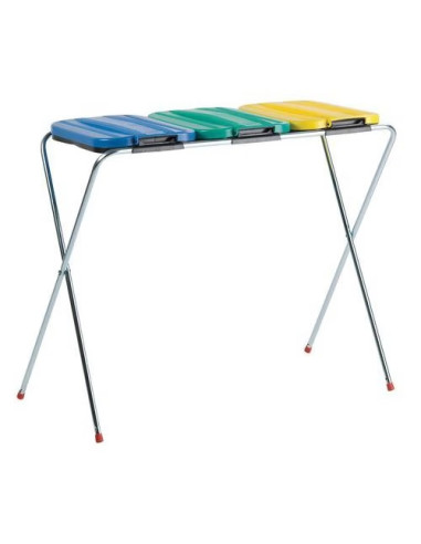 Support 3 poubelles de tri