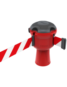 Grey dispenser cone 9m red and white danger tape - Location Regie