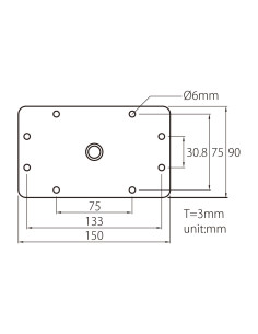 KUPO - Platine murale BABY - 16 mm femelle (ou 28 mm male) - KS047 2