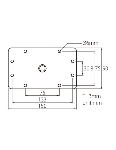 KUPO KS047 - Platine Murale Baby 16 mm / Junior 28 mm