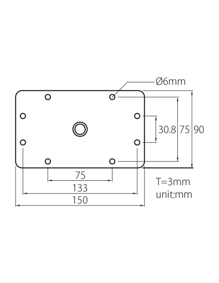 KUPO KS047 - Platine Murale Baby 16 mm / Junior 28 mm