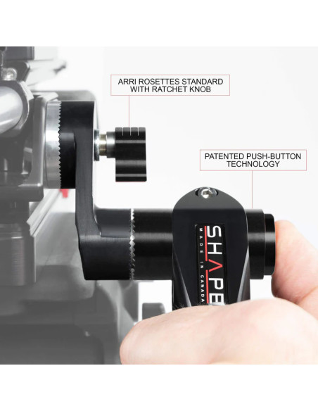 SHAPE -  SHAPE Poignées Télescopiques ARRI Rosette Cuff Kit Noir