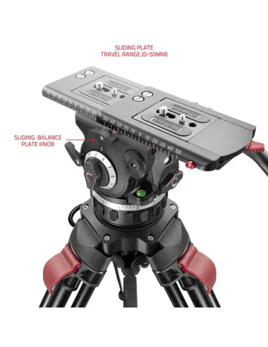 SHAPE - Focus 18 Fluid Head with Red Lock Tripod
