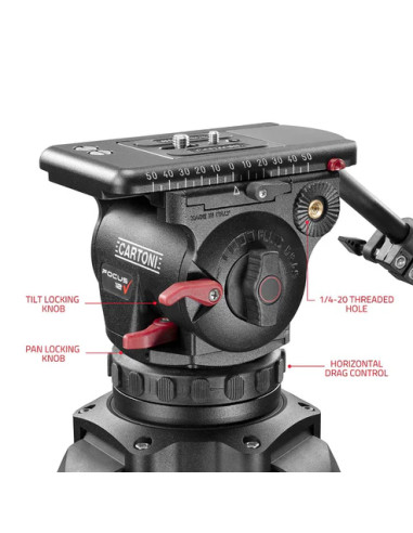 SHAPE -  SHAPE Tête Fluide Focus 12 avec trépied Red Lock