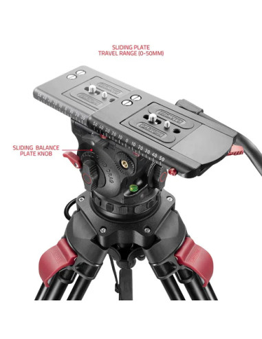 SHAPE - Focus 12 Fluid Head with Red Lock Tripod