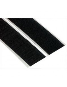 Ruban Velcro Adhésif Femelle-Loop, Noir - Rouleau de 25M x 20MM