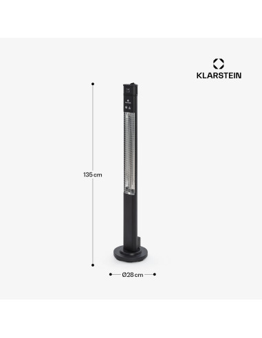 Infrared column electric heater 2kw - Location Regie