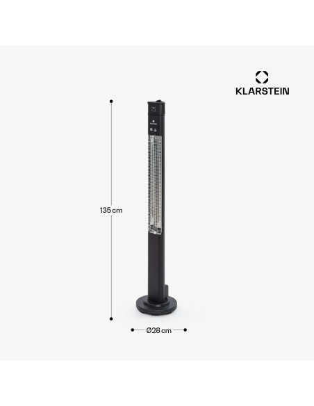 Infrared column electric heater 2kw - Location Regie